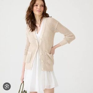 J Crew Limited-edition crochet cardigan sweater